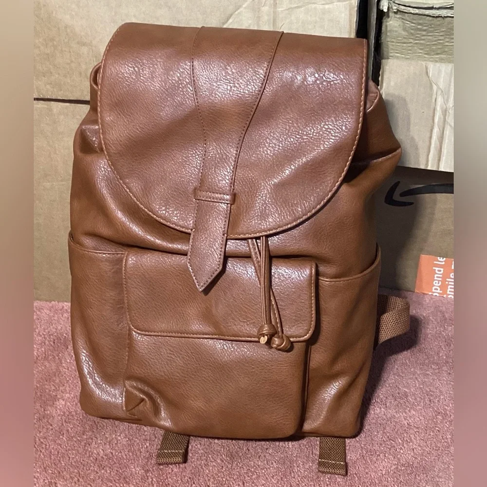 Brown Flap Backpack - Universal Thread